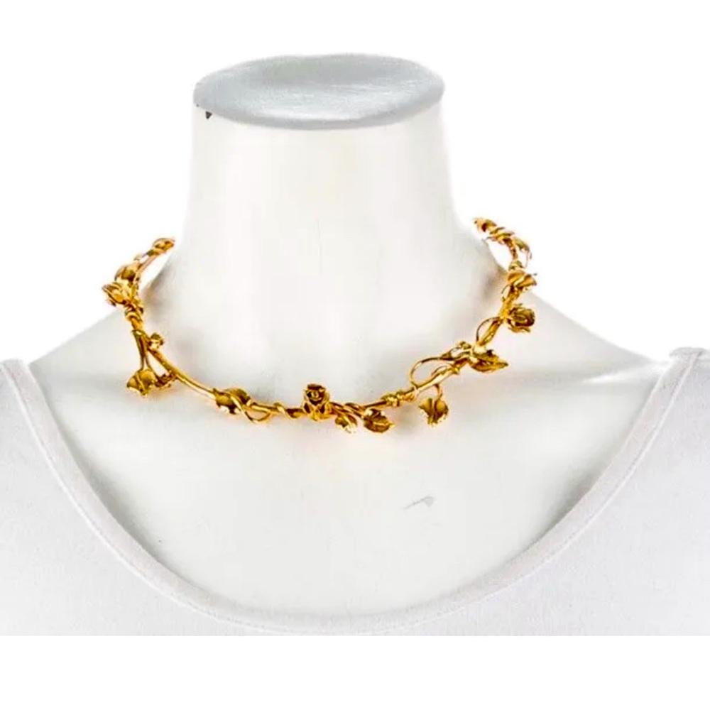 Aurelie Bidermann Marjorelle 18k Gold Plated Gardens Collar Necklace